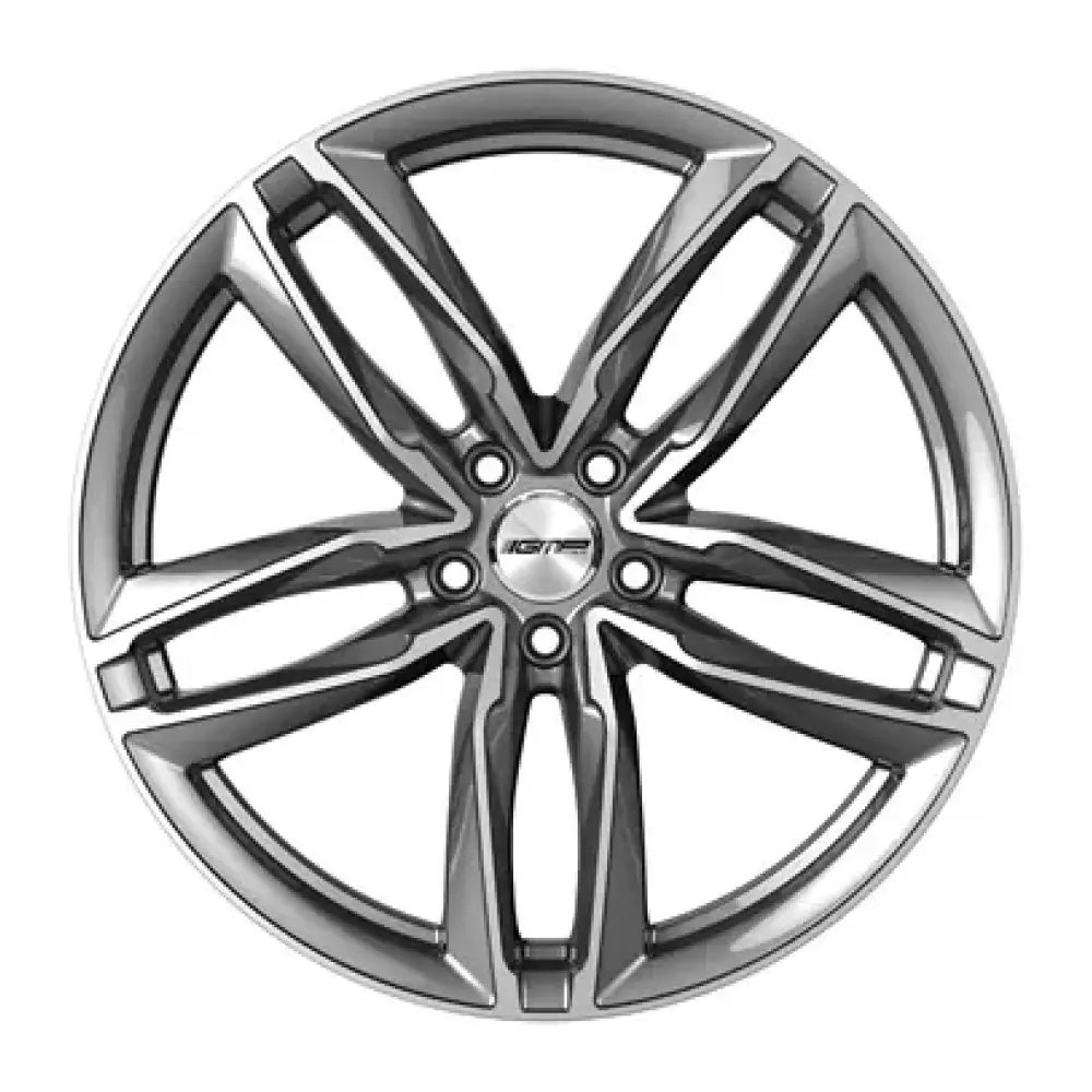 GMP ATOM 7.5x17 5x112 ET45/66.5 pilkas/poliruotas